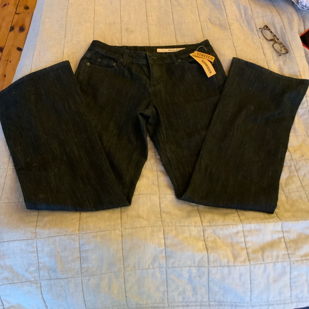 DKNY’s Women's dark wash stretch Flare Jeans